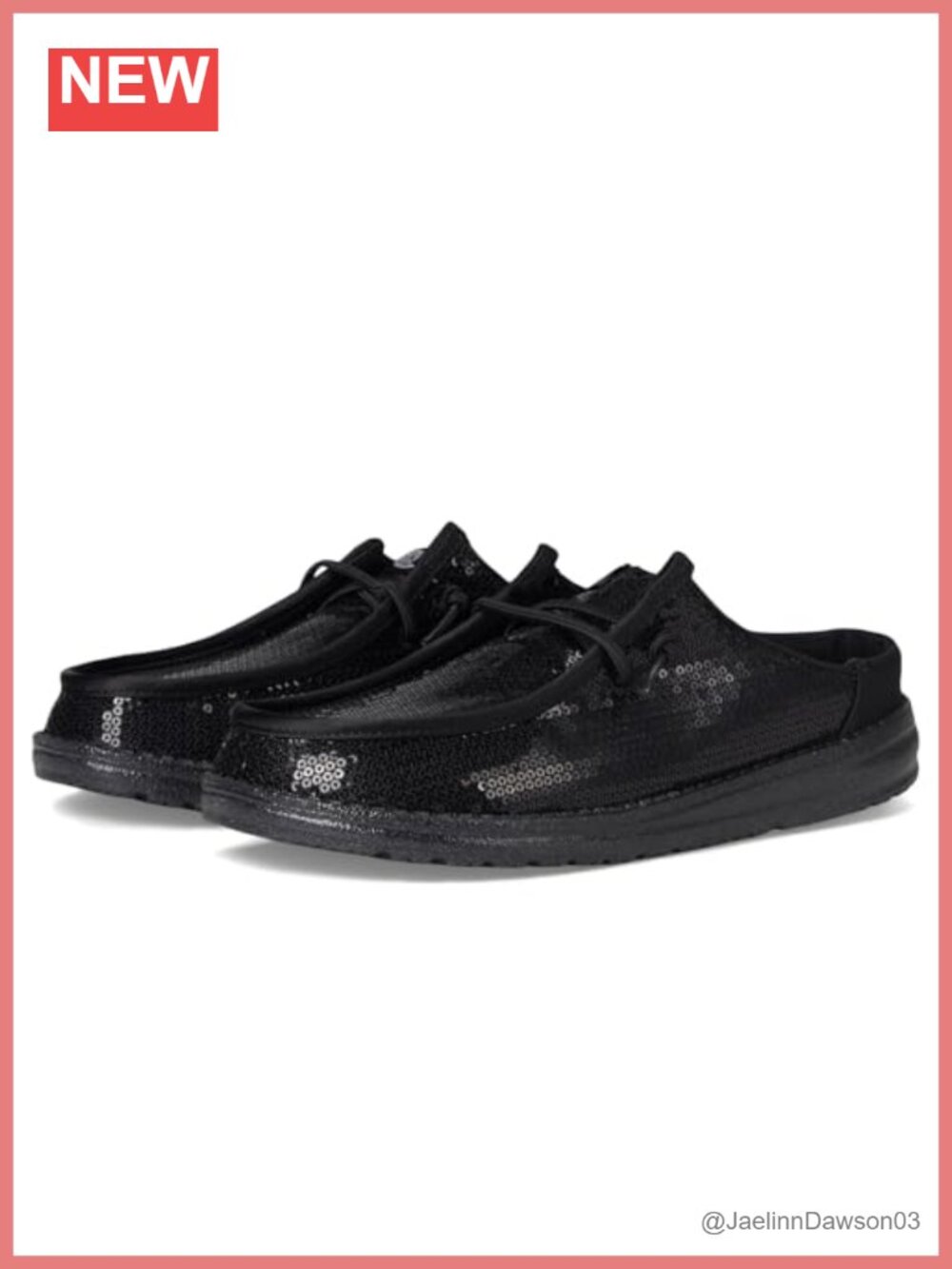 HEYDUDE Wendy Sequin Slip-On Loafer with Elastic Laces